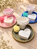 Handgefertigtes 4-teiliges Deko-Set aus Spezialgips in Pastellfarben von Flomati