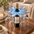 Handgefertigter Wein- und Glashalter aus Spezialgips im Stern-Design von Flomati